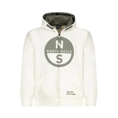 SWEAT-SHIRT BLANC À FERMETURE ÉCLAIR POUR ENFANTS NORTH SAILS - NORTH SAILS