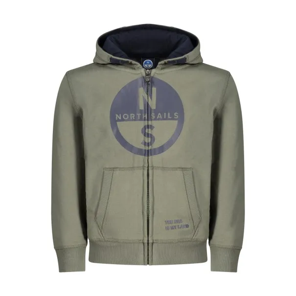 SWEAT-SHIRT VERT À FERMETURE ÉCLAIR POUR ENFANTS NORTH SAILS - NORTH SAILS