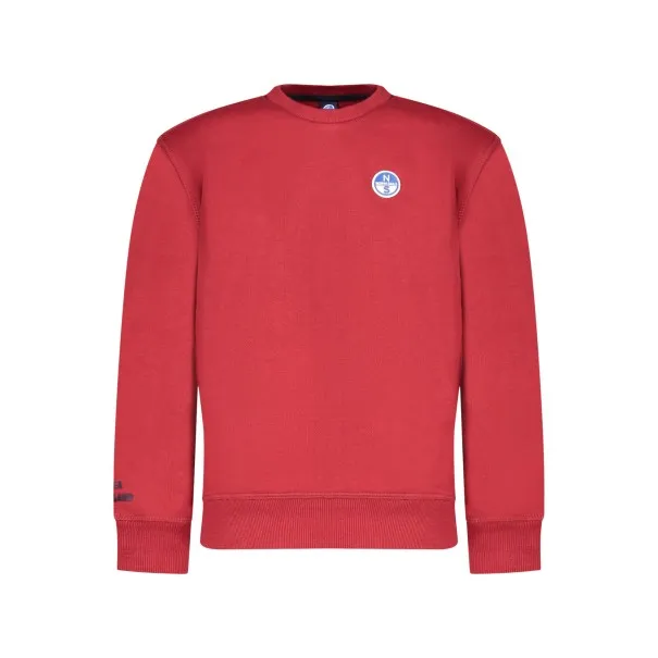 SWEAT-SHIRT ROUGE À FERMETURE ÉCLAIR POUR ENFANTS NORTH SAILS - NORTH SAILS