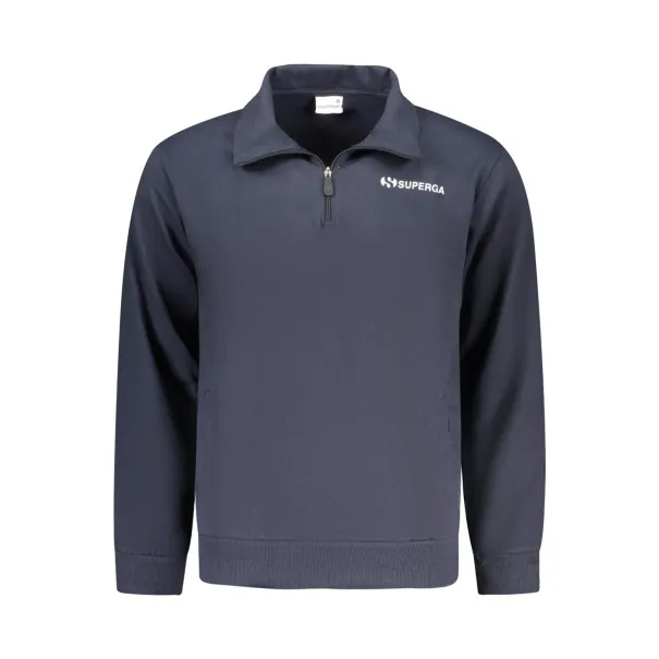 SWEAT-SHIRT BLEU À FERMETURE ÉCLAIR SUPERGA POUR HOMME - SUPERGA