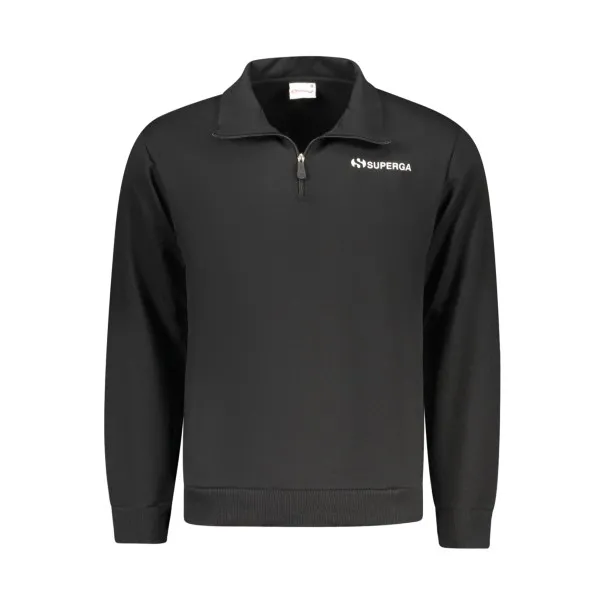 SWEAT-SHIRT NOIR À FERMETURE ÉCLAIR SUPERGA POUR HOMME - SUPERGA
