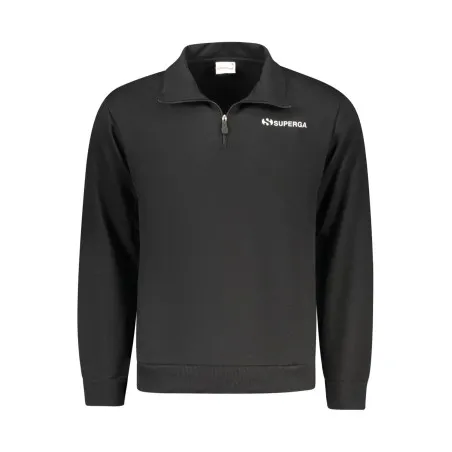 SWEAT-SHIRT NOIR À FERMETURE ÉCLAIR SUPERGA POUR HOMME - SUPERGA