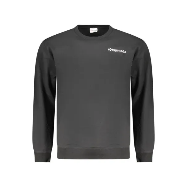 SWEAT-SHIRT NOIR À FERMETURE ÉCLAIR SUPERGA POUR HOMME - SUPERGA