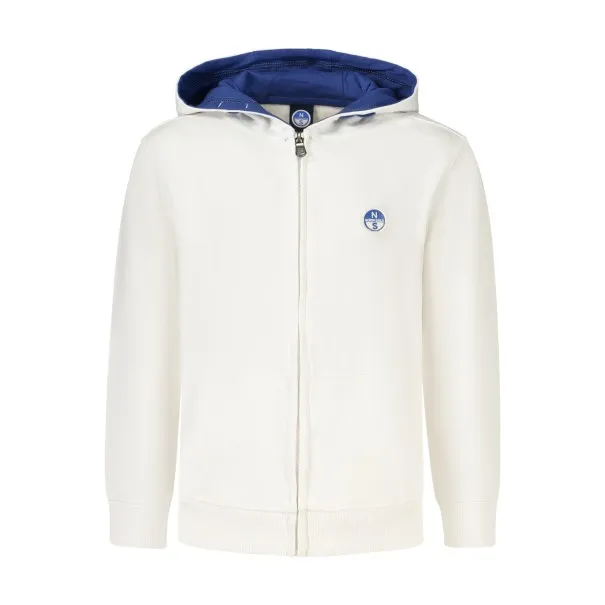SWEAT-SHIRT BLANC À FERMETURE ÉCLAIR POUR ENFANTS NORTH SAILS - NORTH SAILS