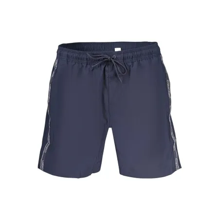 Maillot de bain homme Calvin Klein à fond bleu - CALVIN KLEIN