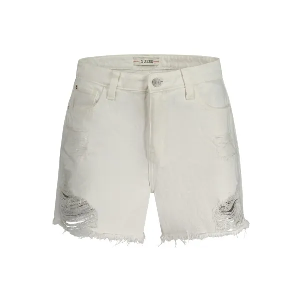 GUESS JEANS JEANS COURT FEMME BLANC - GUESS JEANS