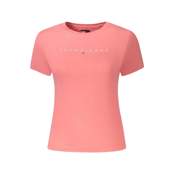T-shirt rose à manches courtes pour femme Tommy Hilfiger - TOMMY HILFIGER