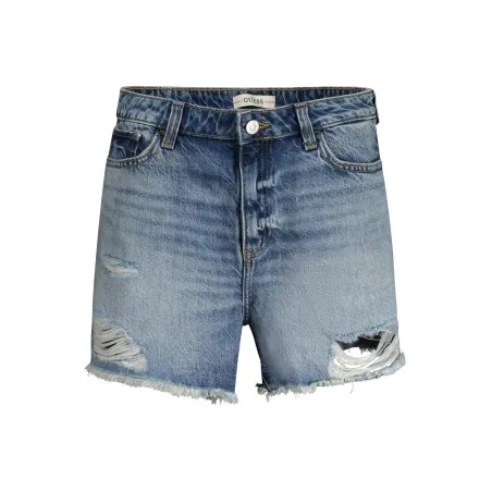 GUESS JEANS JEANS SHORT FEMME BLEU - GUESS JEANS