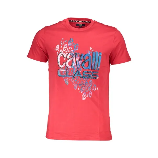 CAVALLI CLASS T-SHIRT MANCHES COURTES HOMME ROUGE - CAVALLI CLASS