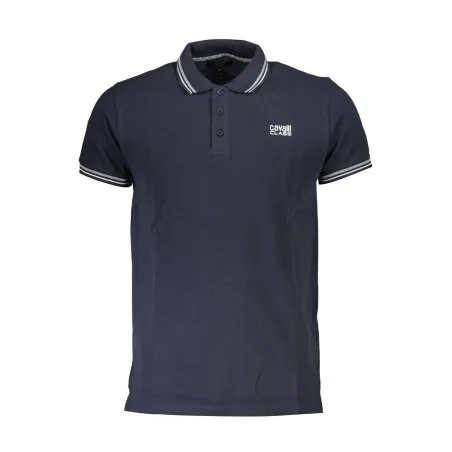 CAVALLI CLASS POLO MANCHES COURTES HOMME BLEU - CAVALLI CLASS