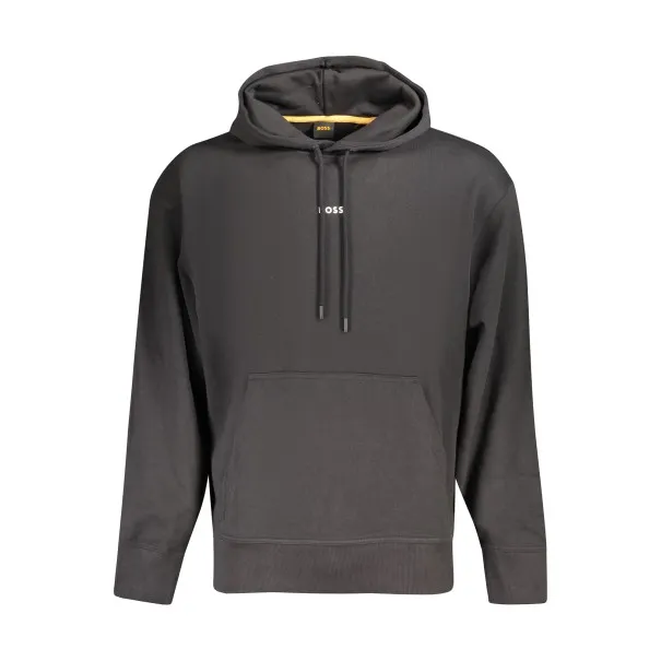 Sweat-shirt noir sans fermeture éclair Boss pour homme - BOSS