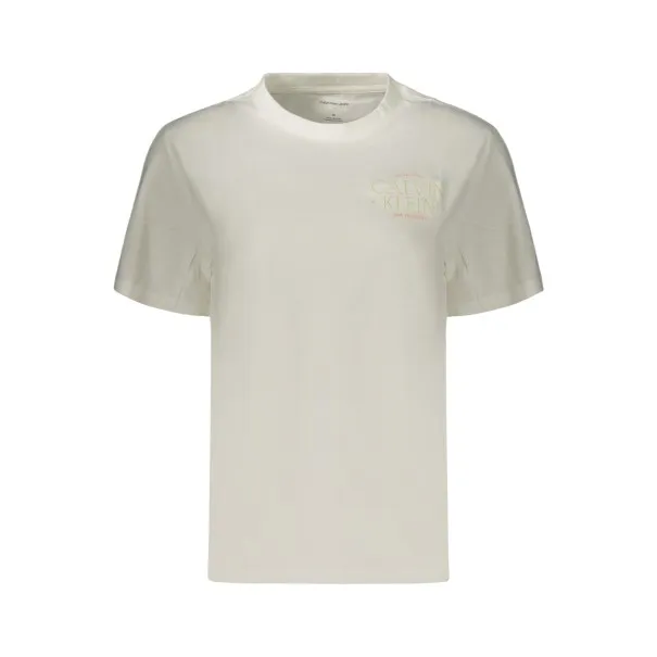 T-shirt blanc à manches courtes pour femme Calvin Klein - CALVIN KLEIN