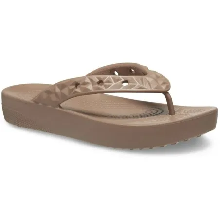 Tongs Femme CROCS CLASSIC PLATFORM GEOMETRC FLIP 2095652Q9 - CROCS