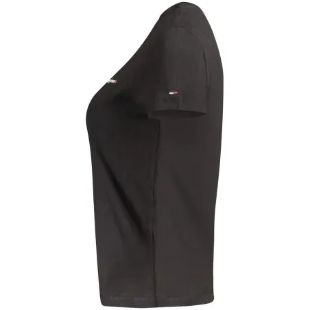 T-shirt noir à manches courtes pour femme Tommy Hilfiger - TOMMY HILFIGER