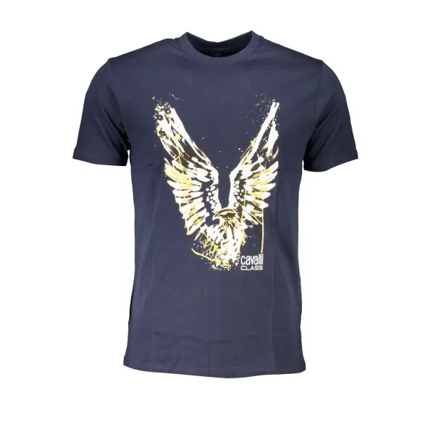 T-SHIRT MANCHES COURTES HOMME CAVALLI CLASS BLEU - CAVALLI CLASS