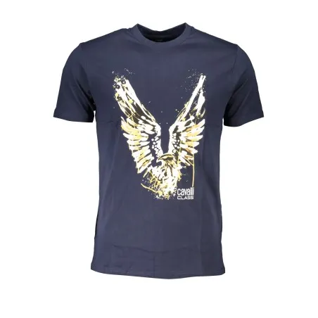 T-SHIRT MANCHES COURTES HOMME CAVALLI CLASS BLEU - CAVALLI CLASS