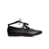 Ballerines Cuir noir à lacets P26-2705 - Seaside