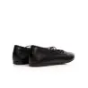 Ballerines Cuir noir à lacets P26-2705 - Seaside