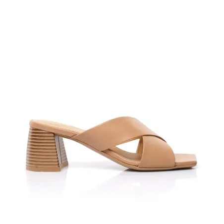 Sabot cuir demi talon E26-3910 - Seaside