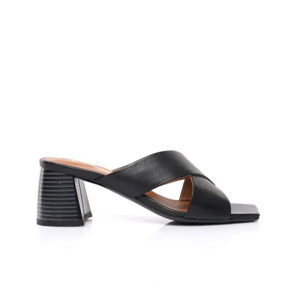 Sabot cuir demi talon E26-3910 - Seaside