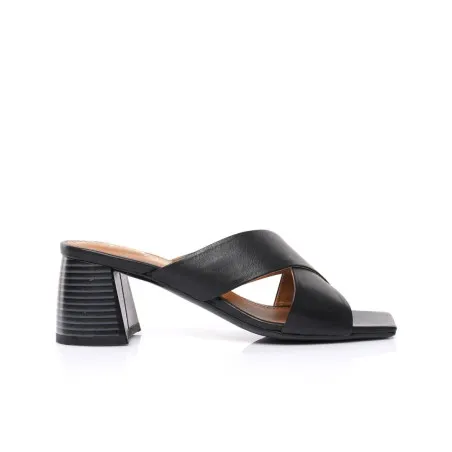 Sabot cuir demi talon E26-3910 - Seaside