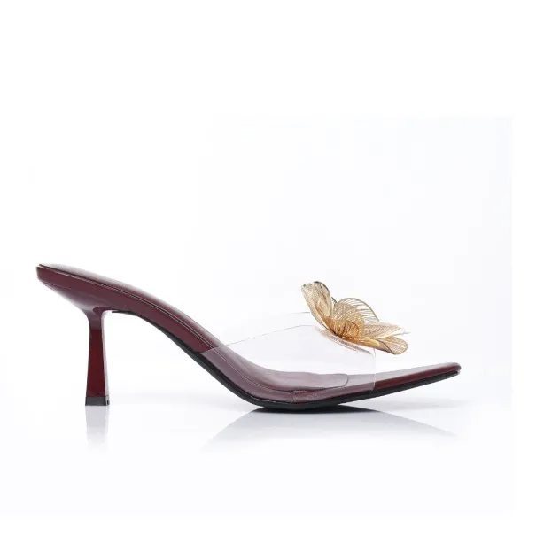 Sabot transparente fleur talon E26-F9908 - Seaside