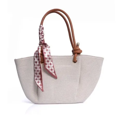 Sac cabas en tissu avec foulard satin P26-F840 - Seaside