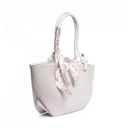 Sac cabas en tissu avec foulard satin P26-F840 - Seaside