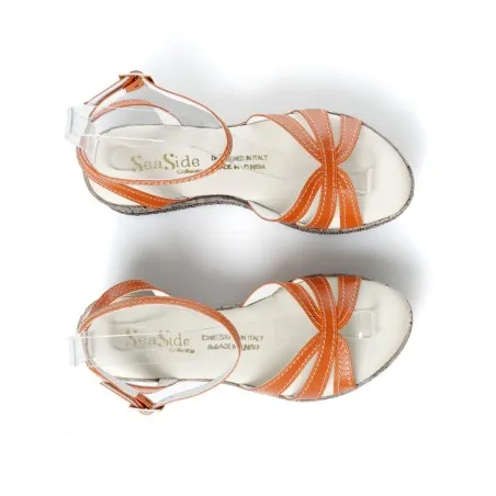 Sandale Cuir compensées E26-8075 - Seaside