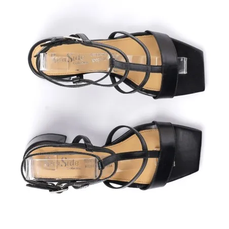 Sandale Cuir confort demi talon E26-43380 - Seaside