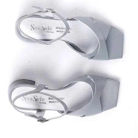 Sandale cuir demi talon E26-2011 - Seaside