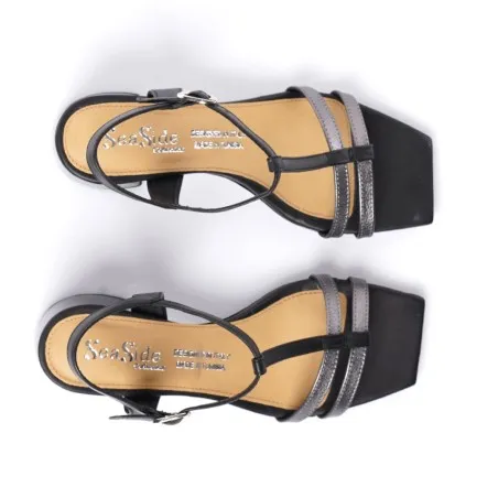 Sandale cuir demi talon E26-G804 - Seaside