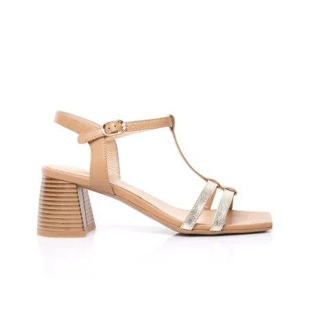 Sandale cuir demi talon E26-G804 - Seaside
