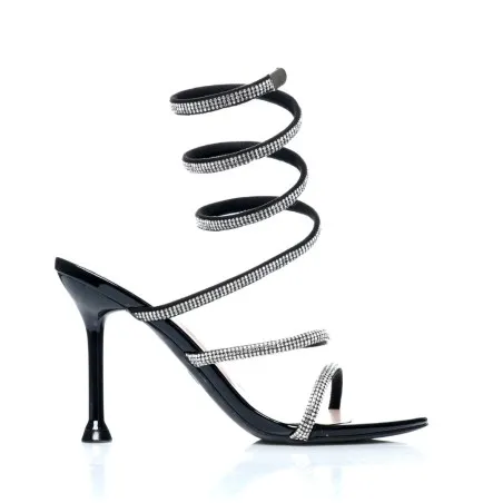 Sandales à talon à lanière strass E26-F8191 - Seaside