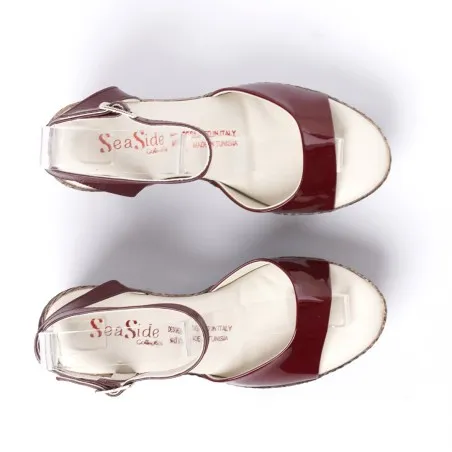 Sandales Cuir vernis E26-5833 - Seaside