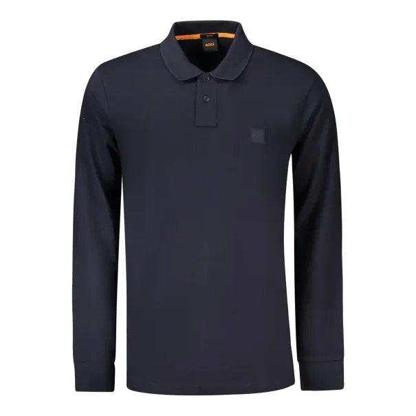 Polo à manches longues pour homme Hugo Boss, bleu - BOSS