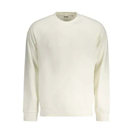 SWEAT-SHIRT BLANC À FERMETURE ÉCLAIR GUESS JEANS POUR HOMME - Guess