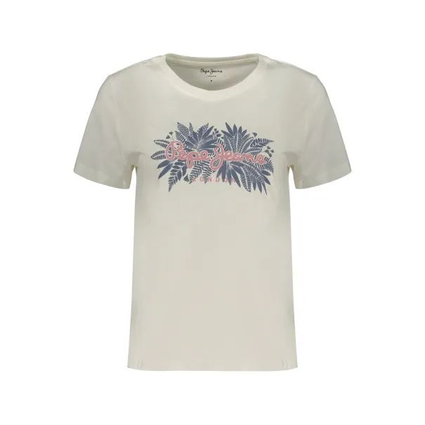 T-shirt blanc à manches courtes Pepe Jeans pour femme - PEPE JEANS