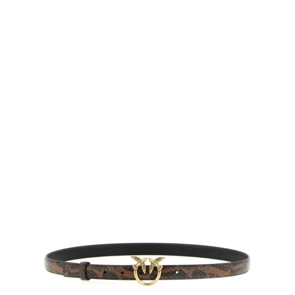 Pinko Python Print Leather Belt - PINKO