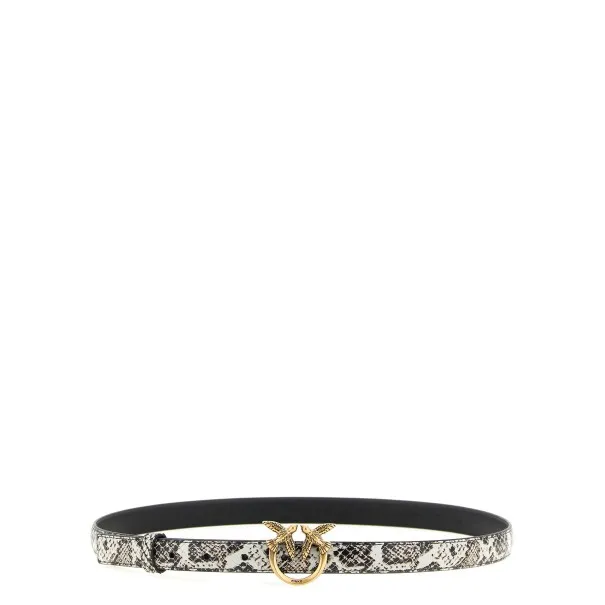 Pinko Python Print Leather Belt - PINKO