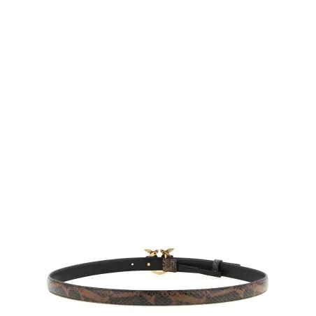 Pinko Python Print Leather Belt - PINKO