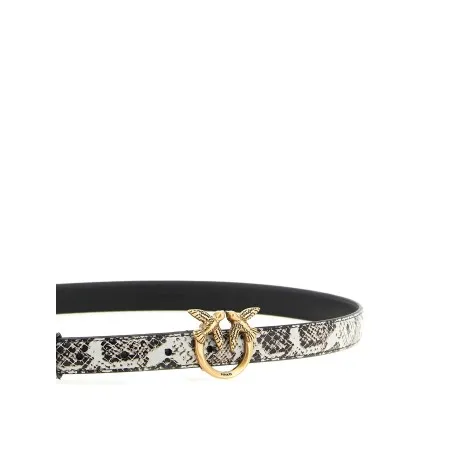 Pinko Python Print Leather Belt - PINKO