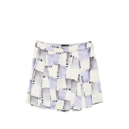 Emporio Armani Abstract Print Pleated Shorts - Emporio Armani