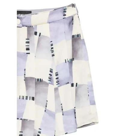 Emporio Armani Abstract Print Pleated Shorts - Emporio Armani