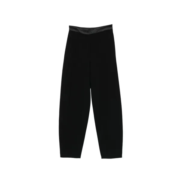 Emporio Armani Satin-Finish Tapered Trousers - Emporio Armani