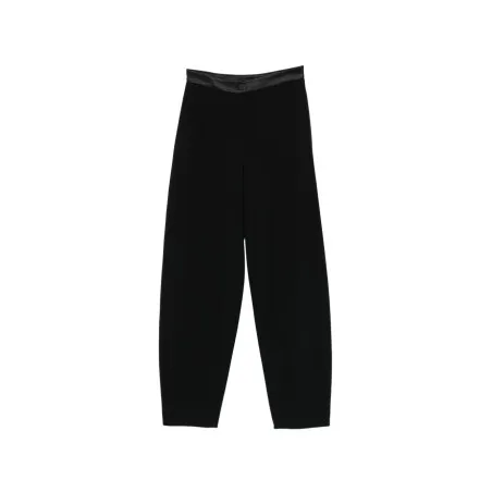 Emporio Armani Satin-Finish Tapered Trousers - Emporio Armani
