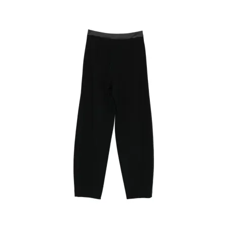 Emporio Armani Satin-Finish Tapered Trousers - Emporio Armani