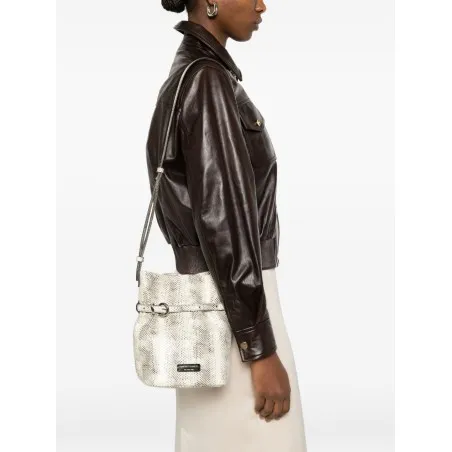Emporio Armani Exclusive Python-Print Leather Bucket Bag - Emporio Armani