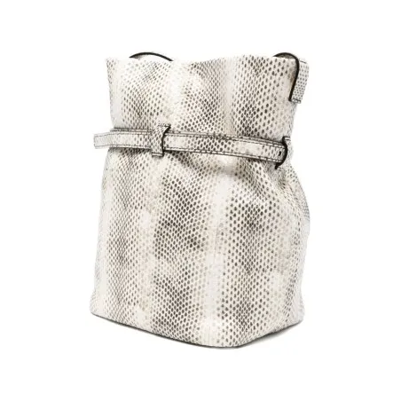 Emporio Armani Exclusive Python-Print Leather Bucket Bag - Emporio Armani