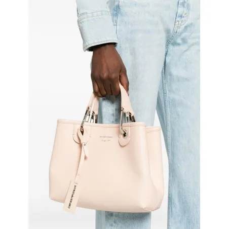 Emporio Armani Small Myea Shopper Bag With Deer Print - Emporio Armani